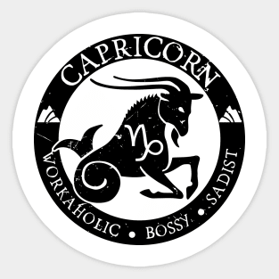 Savage Capricorn Zodiac Antisocial Astrology Sticker